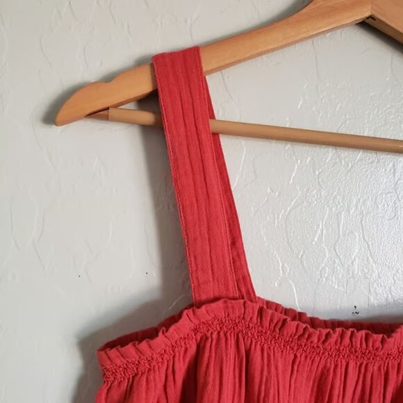 Pact Gauzy Organic Cotton Tie Hem Cropped Tank Top Size Womens Large Sustainable - Picture 3 of 7